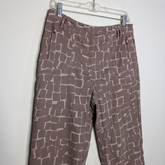 Jamie Sadock Muted Purple Geometric Capri Golf Pant 8 - Picture 5 of 10